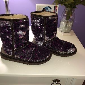 Reversible sequin UGG boots